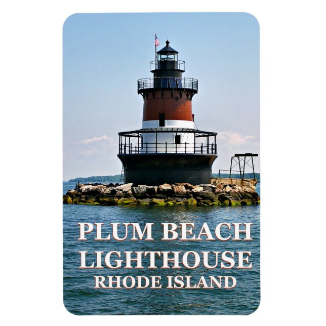 Plum Beach Lighthouse, Rhode Island Foto Magnet (Vertikal)