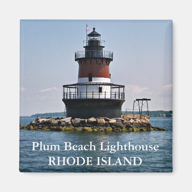 Plum Beach Lighthouse, Rhode Island Magnet (Vorne)