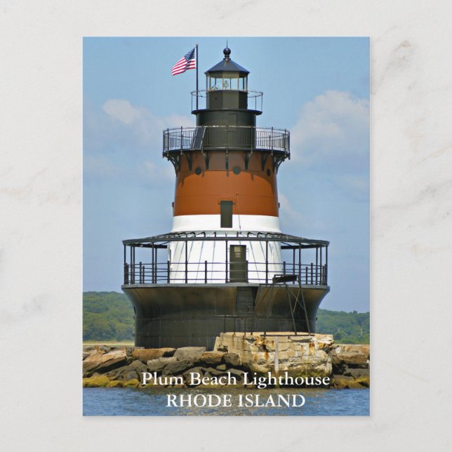 Plum Beach Lighthouse, Rhode Island Postcard Postkarte (Vorderseite)