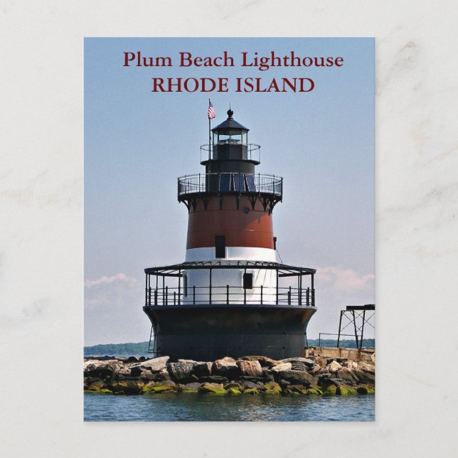 Plum Beach Lighthouse, Rhode Island Postcard Postkarte (Vorderseite)