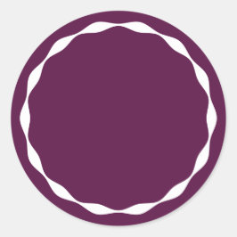 Plum Blank Circle Custom Spice Container Sticker