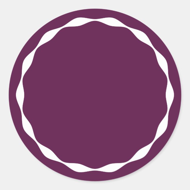 Plum Blank Circle Custom Spice Container Sticker (Vorderseite)