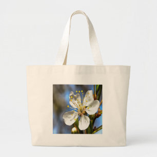 Plum Blossom Botanische Kunst Jumbo Stoffbeutel