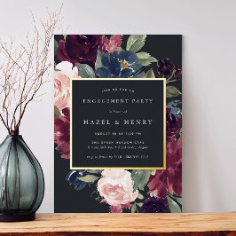 Plum Blossom Engagement Party Folieneinladung