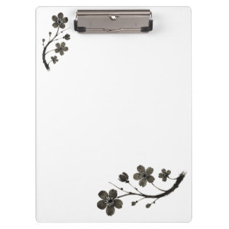 Plum Blossom Line Art - Botanische Zwischenablage Klemmbrett