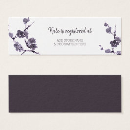 Plum blossom sumie Bridal Registry Beilagen Karten