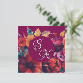 Plum Bouquet Wedding Probe Einladung