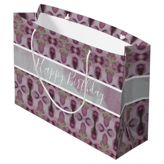 Plum Burgundy Große Geschenktüte (Rückseite Schrägansicht)