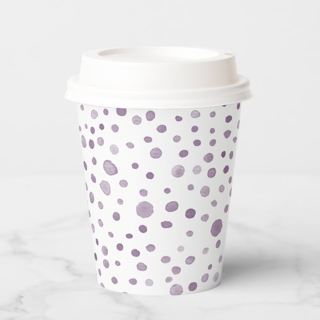 Plum Confetti Aquarelltöne Papier Cup Pappbecher (Vorderseite)