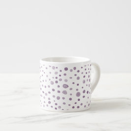 Plum Confetti Wassercolor Dots Espresso Tasse