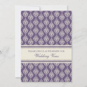 Plum Cream Wedding Vow Renewal Einladungen