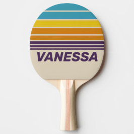 Plum Dust Rainbow Horizon Striping with Name Tischtennis Schläger
