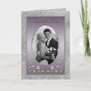 Plum et Carte de remerciements florale en eau douc