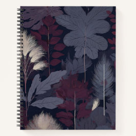 Plum Fig & Pampas Grass Botanical Notebook Notizbuch