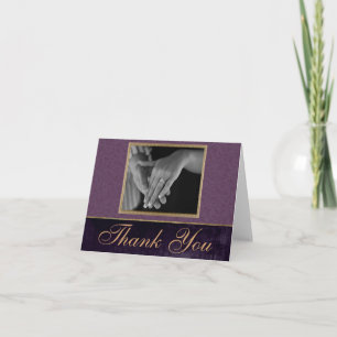 Plum Filigree Danke-Karte Dankeskarte