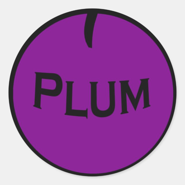 Plum Fruchtkleber Runder Aufkleber (Vorderseite)