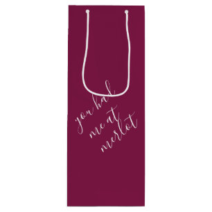 Plum Funny Wine Pun Vin Sac cadeau