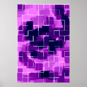 "Plum" geometrisches Kunstposter Poster
