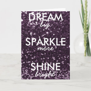 Plum Glitzer Dream Sparkle Shine Karte