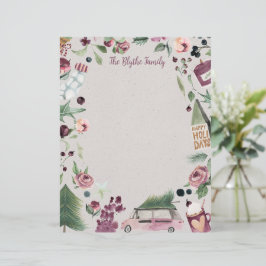 Plum Happy Christmas Letter Briefbogen