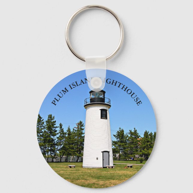 Plum Island Lighthouse, MA Schlüsselanhänger (Vorderseite)