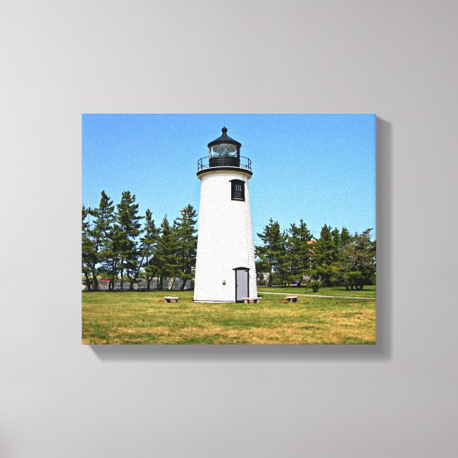 Plum Island Lighthouse, MA Wrapped Canvas Leinwanddruck (Vorderseite)