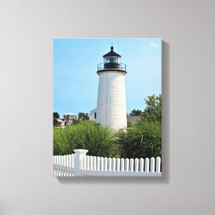 Plum Island Lighthouse, MA Wrapped Canvas Leinwanddruck