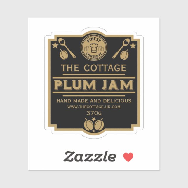 Plum Jam Conserve Maker Aufkleber (Blatt)