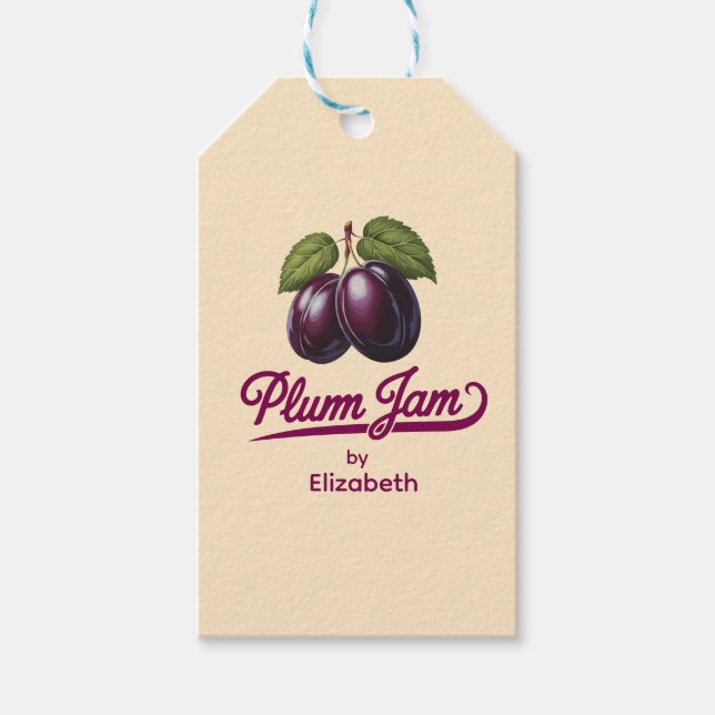 Plum Jam Geschenkanhänger (Vorderseite)
