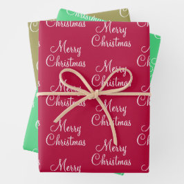 Plum Khaki und Seafoam Green Geschenkpapier Set