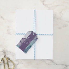 Plum Lila Aquamarine Alkoholtupfer Hochzeit Geschenkanhänger