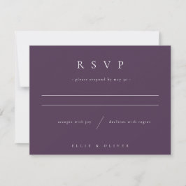 Plum Lila Boho I Wedding Modern RSVP Karte