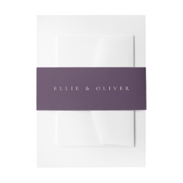 Plum Lila Boho Wedding Modern Einladungsbanderole