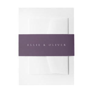 Plum Lila Boho Wedding Modern Einladungsbanderole