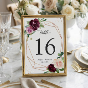Plum Lila, geometrische Hochzeitsstille RSVP Karte