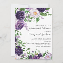 Plum Lila Lavender Watercolor Floral Probe Einladung