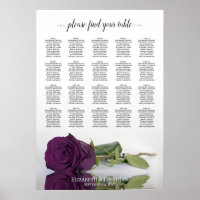 Plum Lila Rose 20 Tabelle Hochzeitsdiagramm