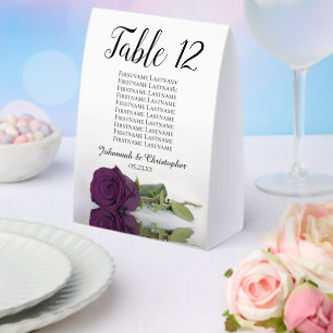 Plum Lila Rose Hochzeit Tischnummer & Namen Tischaufsteller