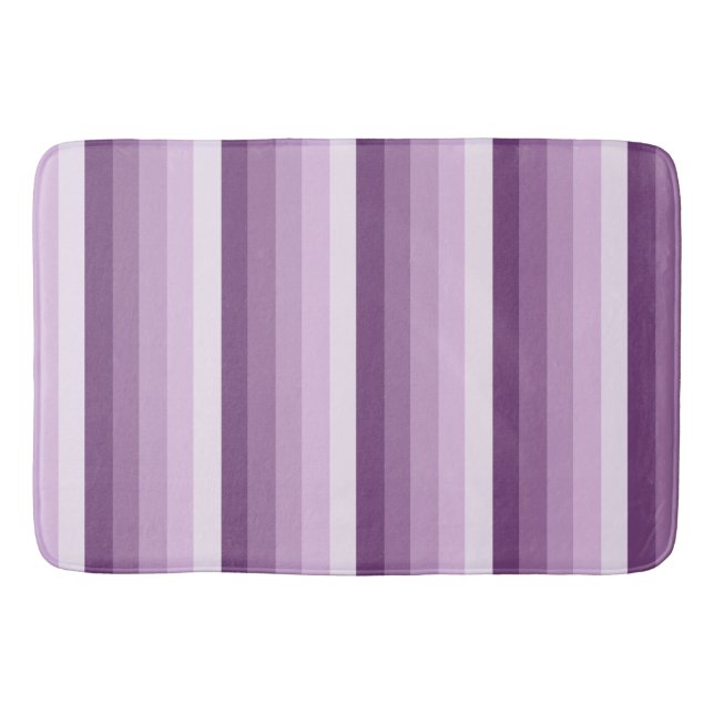 Plum lila Schattenstreifen Badematte (Vorderseite)