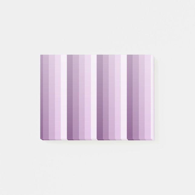 Plum lila Schattenstreifen Post-it Klebezettel (Vorderseite)