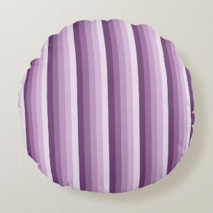 Plum lila Schattenstreifen Rundes Kissen