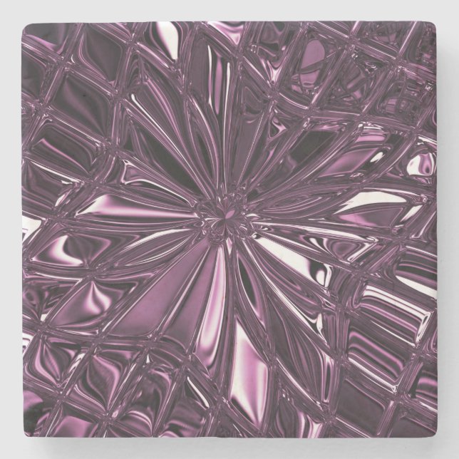 Plum Lila Stone Untersetzer (Vorderseite)