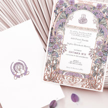 Plum Lilac Art Nouveau Inspiriert Islamische Hochz