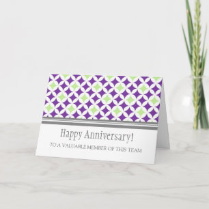 Plum Limon Circles Employee Anniversary Card Karte