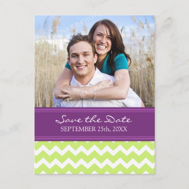 Plum Limones Foto Save the Date Hochzeitkarten Ankündigungspostkarte (Vorderseite)