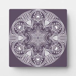 Plum Mandala Fotoplatte