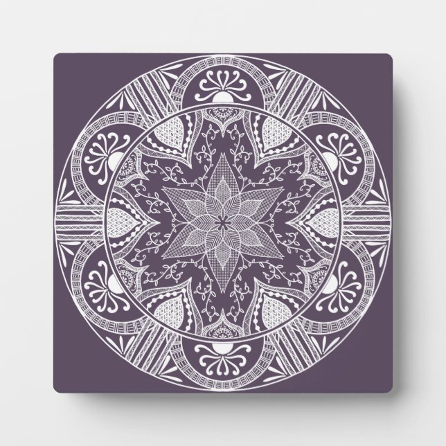 Plum Mandala Fotoplatte (Vorderseite)