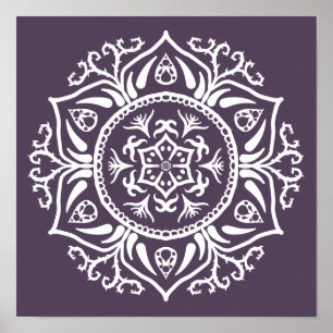 Plum Mandala Poster