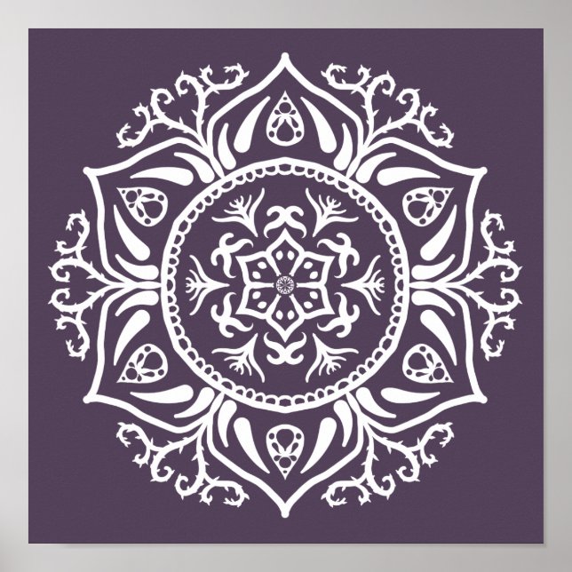 Plum Mandala Poster (Vorne)