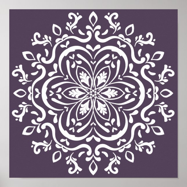 Plum Mandala Poster (Vorne)